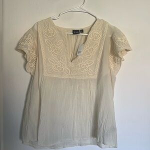 Gap floral embroidered blouse.